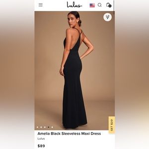 Black Sleeveless Maxi Dress
